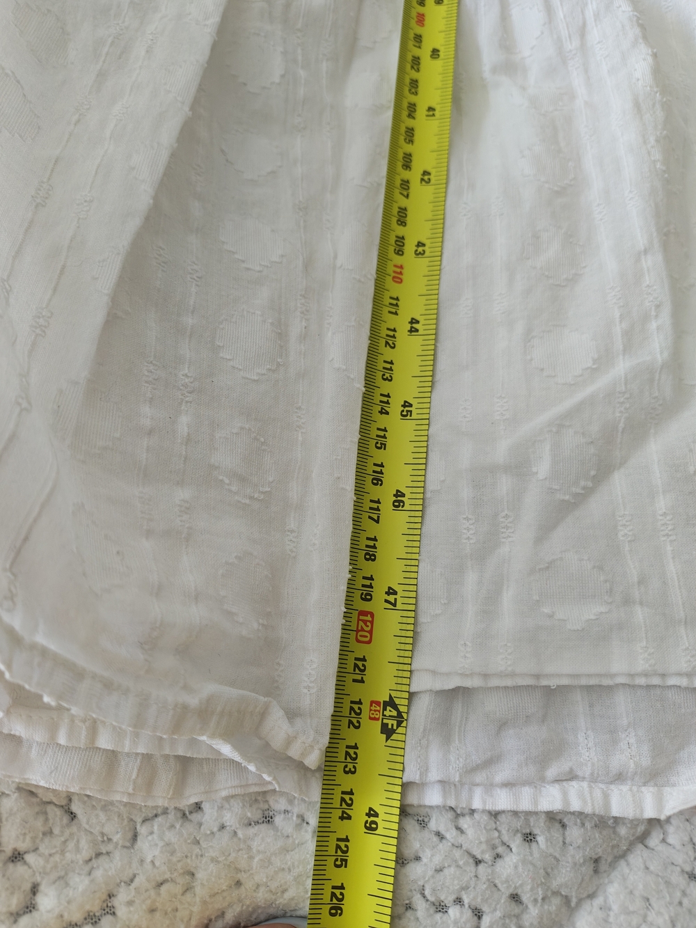Anthropologie White V-Neck Button-Front Midi Dress with Flutter Sleeves As Is - Picture 13 of 15